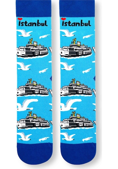 Carnaval Socks 5'li Istanbul Tema Desenli Renkli Çorap Seti Renkli