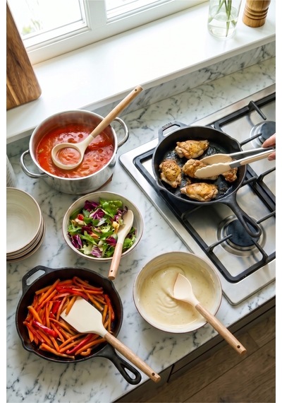 Bambu Saplı Beyaz Silikon Servis Seti 5 Parça Yanmaz Yapışmaz Silikon Mutfak Gereçleri Kepçe, Spatula, Kaşık Ve Kilitli Mutfak Maşası Beyaz Beyaz Bambu Saplı Beyaz Silikon Servis Seti 5 Parça Yanmaz Yapışmaz Silikon Mutfak Gereçleri Kepçe, Spatula, Kaşık Ve Kilitli Mutfak Maşası Beyaz Beyaz