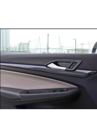 Vw Golf 8 Mk8 İç Kapı Kolu Havuz Kaplama Seti Karbon Desen 4 Adet 2 Arka 2 Ön
