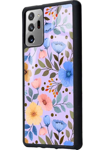 Samsung Uyumlu Note 20 Çiçek Bahçesi Tasarımlı Glossy Telefon Kılıfı Çok Renkli