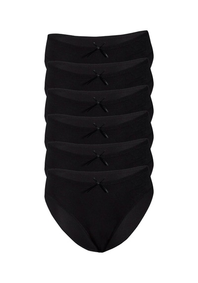 Özten Kadın 6'lı Paket Bambu Bikini Külot Siyah Özten Kadın 6'lı Paket Bambu Bikini Külot Siyah
