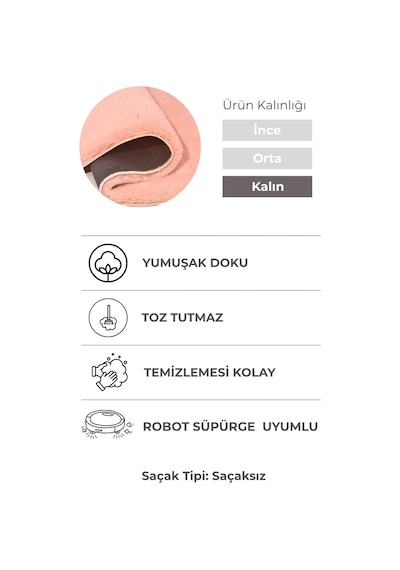 Yüksek Kalite Ekstra Yumuşak Kaymaz Özel Tabanlı Tavşan Peluş Halı Pembe