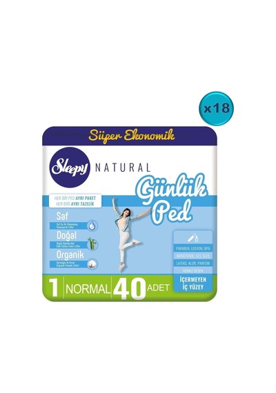 Sleepy Natural Günlük Ped Normal 720 Adet Süper Ekonomik