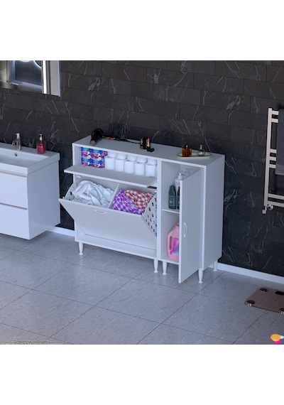 Modilayn Yenice 105x97x32,5 Cm 3 Raflı Ve 3 Sepetli Dolap İle Çamaşırlarınız Artık Daha Düzenli. Beyaz Modilayn Yenice 105x97x32,5 Cm 3 Raflı Ve 3 Sepetli Dolap İle Çamaşırlarınız Artık Daha Düzenli. Beyaz