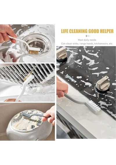 Tr 3lü Tel Fırça Aspiratör,ocak,banyo,musluk,duşakabin,lavabo,fırın İçin Temizlik Fırça Seti Derz Araları,ya