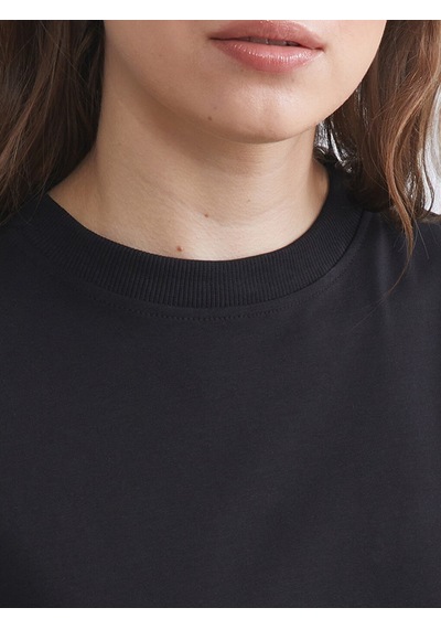 Lcw Modest Siyah Kadın Fitilli Tişört