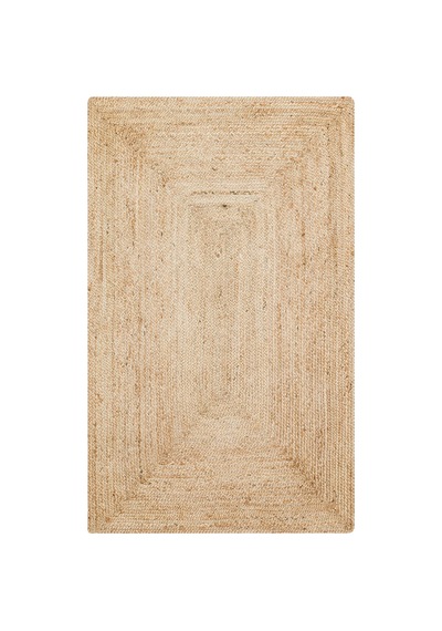 Natura Nt10 Çerçeve Desenli Jüt El Dokuma Bej Modern Halı