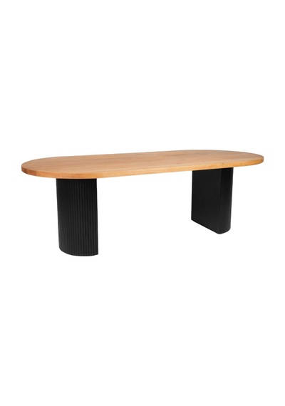 Zeno Ahşap Bohem Yemek Masası 90x200 Siyah - Ahşap