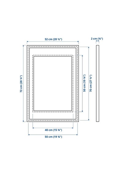 Ikea Knoppang Fotoğraf Çerçevesi 50 X 70 Cm Beyaz