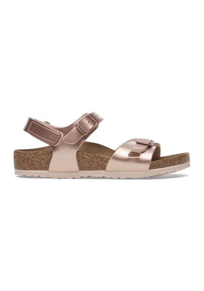 Birkenstock Rio Kids Bf Electric Metallic Kız Çocuk Sandalet 1029535 Pudra