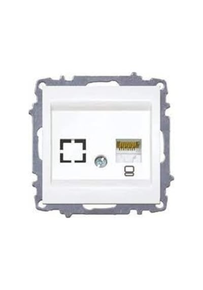 ELBİ ZENA VEGA BEYAZ DATA Prizi CAT 6 M+K