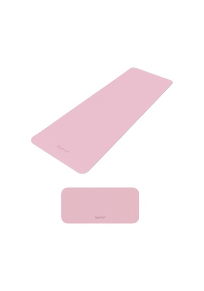 Gymo Ekolojik 6mm Tpe Yoga Matı Pilates Minderi Diz Dirsek Koruyucu Matlı Set Pembe Pembe