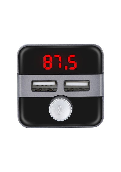 Bluetooth Lcd Araç Kiti Fm Verici Çift Çift Usb Araç Şarjı Dc 5V