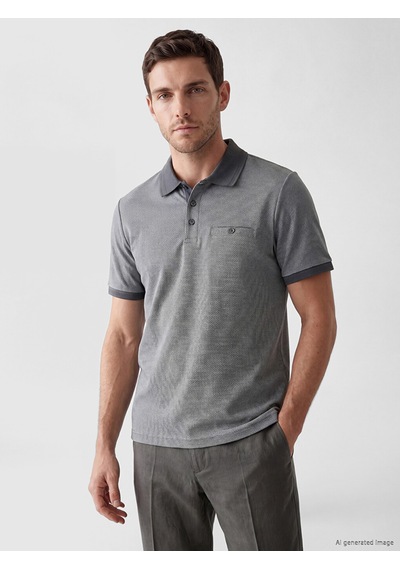 Lcwaıkıkı Classic Gri Polo Yaka Erkek Tişört