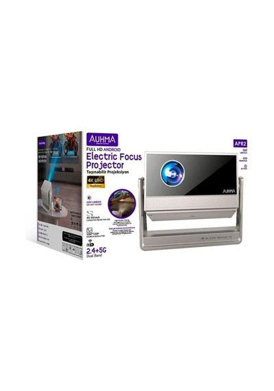 Miaxtreme 4k Uhd Akıllı Taşınabilir Led Projeksiyon Cihazı Full Hd 2.4+5g Wi-fi Ev Sineması Projeksiyonu