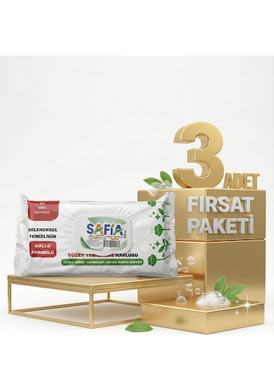 Safia Yüzey Temizleme Havlusu 3x50 Adet 50'li Set