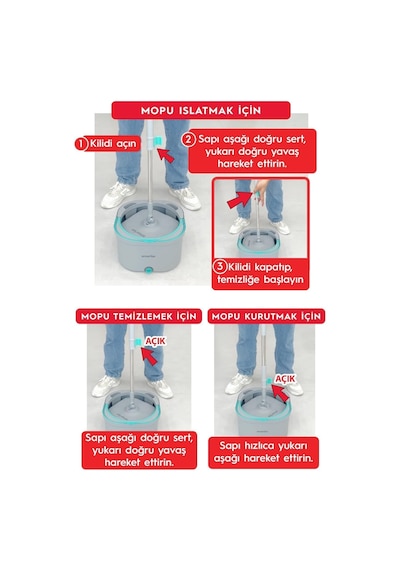 Smarter Aqua Max Temizlik Seti + Yedek Mop