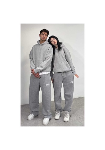 Zaee Zaeestudıo Renge Renk Baskılı Oversize Sweatshirt Gümüş Gri