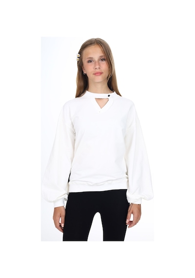 Toontoy Kız Çocuk Okul Sweatshirt Ekru