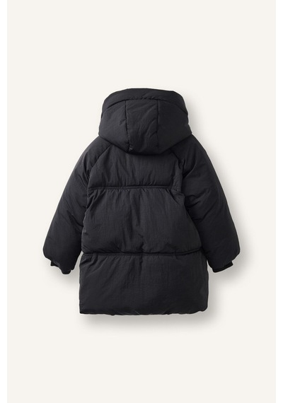 Defacto Kapüşonlu Fermuarlı Şişme Mont Kız Bebek H3585a526aubk27 Siyah-bk27
