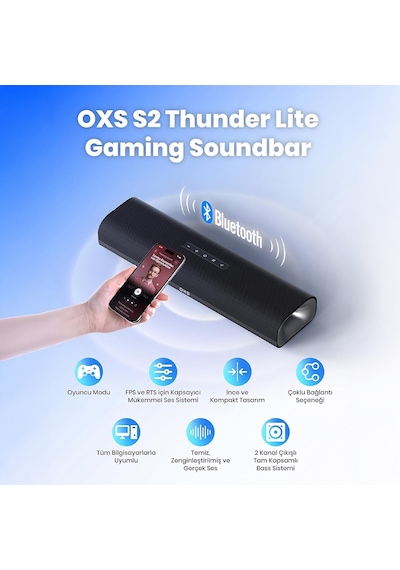 Oxs Thunder Lite Pc Oyun Soundbar Sanal Surround 2.0 Hdmı/aux/optik Bluetooth 5.0