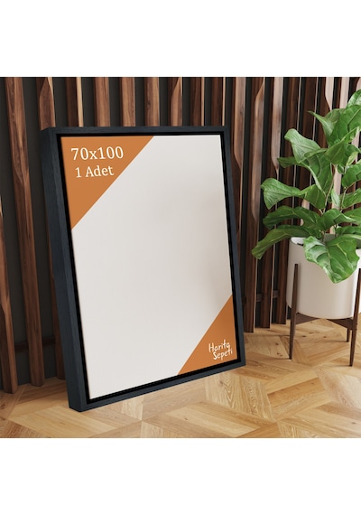 Siyah Çerçeveli Tuval 70 x 100 CM Yatay & Dikey Profesyonel %100 Pamuk Boş Tablo