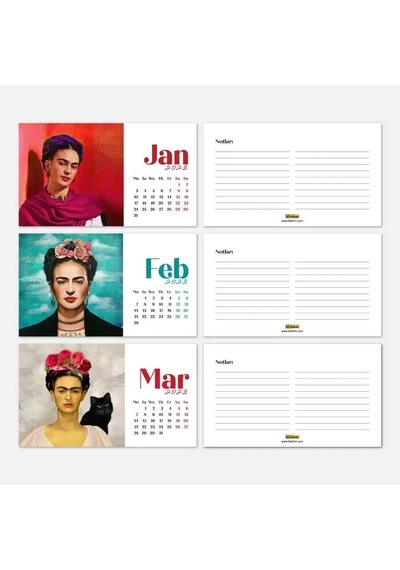 Frida Kahlo Masa Takvimi - 2027 Takvimi
