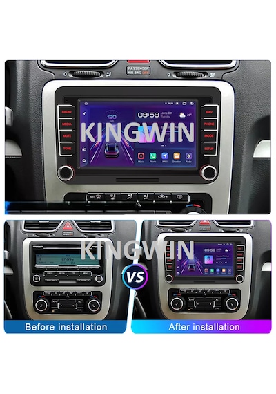 7 İnç Volkswagen Skoda Uyumlu 2gb Ram 32gb Hafıza Android Carplay Multimedya Arka Kamera  7"