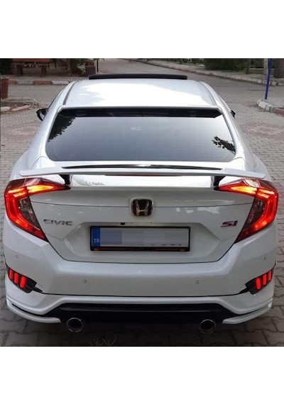 Autogp Honda Civic Fc5 Uyumlu Si Bagaj Üstü Spoiler Yüksek Boyasız 2016+