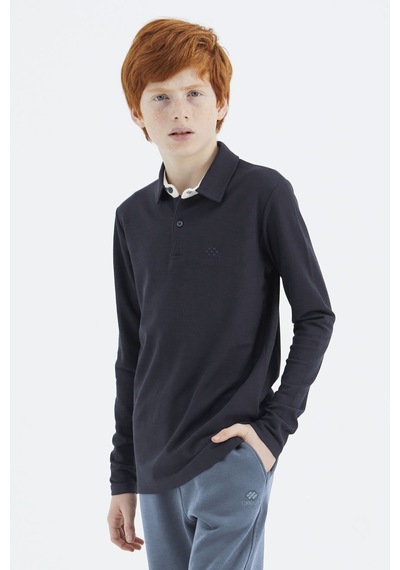 Tommylife Tommy Life Lacivert Polo Yaka Basic Erkek Çocuk T-shirt - 11171 Lacivert
