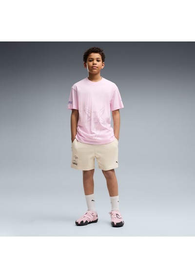 Puma X Pokemon Genç Geniş Kesim Grafik Detaylı Tişört 634944 70 Pembe