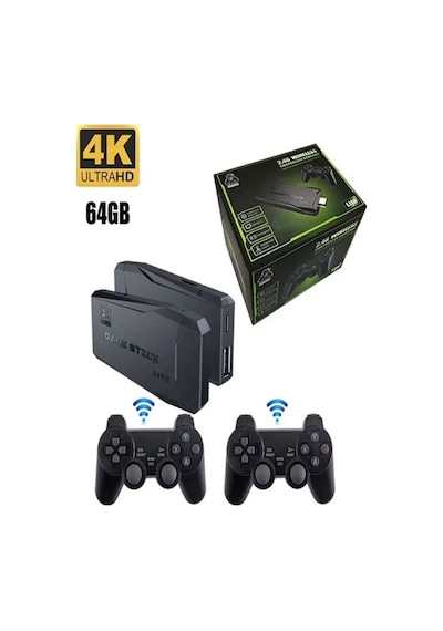 4k Destekli i 2.4g Uyumlu Kablosuz Çift Kol i Retro 20.000 Üzeri Oyun Game Stick