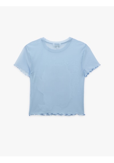 Koton Kısa Kollu Bisiklet Yaka Slim Fit Kedi Baskılı Crop Tişört Mavi 5sal10820ık Mavi Koton Kısa Kollu Bisiklet Yaka Slim Fit Kedi Baskılı Crop Tişört Mavi 5sal10820ık Mavi