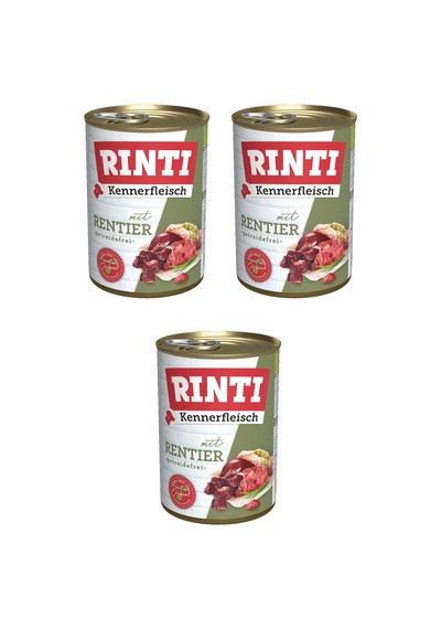 Rinti Geyik Etli Gurme Köpek Konservesi 400 G X 3 Adet