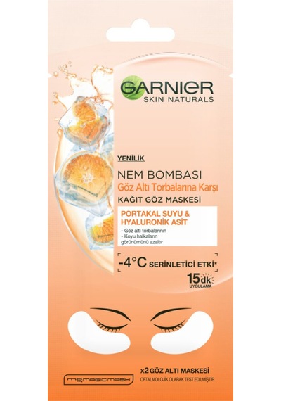 Garnier Nem Bombası Göz Altı Torbalarına Karşı Kağıt Göz Maskesi 4 Adet