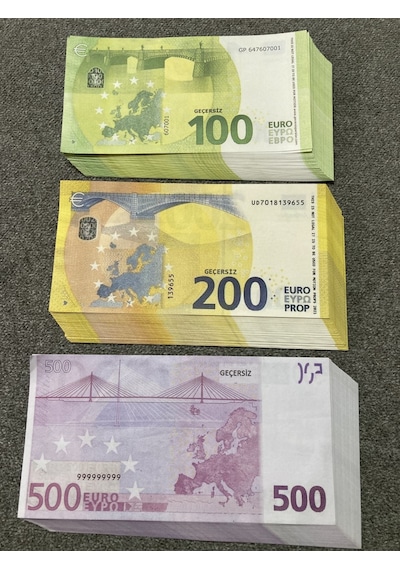 150 Adet Karışık Euro 100-200-500 Euro Geçersiz Eğlence Oyun Ş.