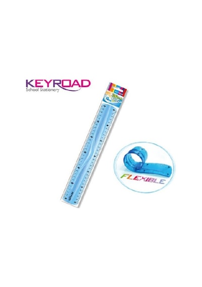 Keyroad Flexible Kırılmaz Esnek Cetvel 30 CM Çok Renkli