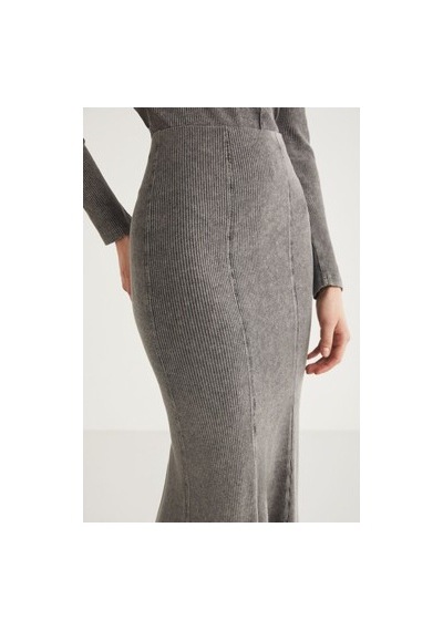 2Y Premium Slim Fit Beli Lastikli Kadın Midi Elbise İle Konfor Açık Bej