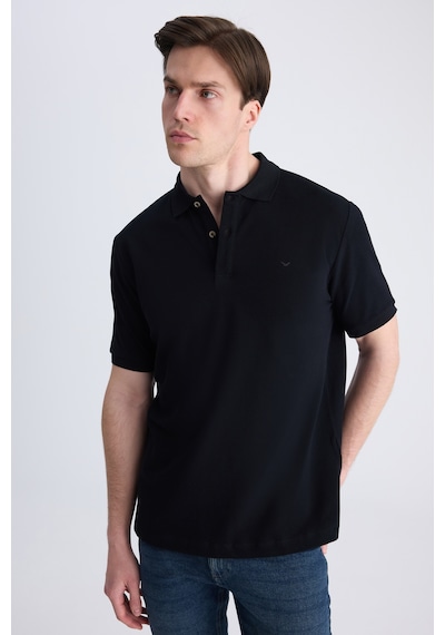 D's Damat Ds Damat Regular Fit Siyah Pike Dokulu %100 Pamuklu T-shirt 4hc140211213m 001
