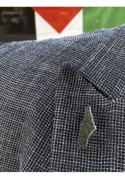 Filistin Haritası Rozet 1 Adet Çok Renkli
