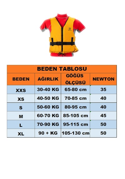 Can Yeleği Fermuarlı Yüzme Yardımcısı Sarı