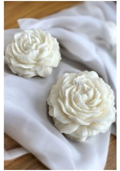 Bernami Mumluk Şamdanpinterest 3'lü Vanilyalı Şakayık Kokulu Mum Dekoratif Davet Nikah Söz Nişan Kına Diğer