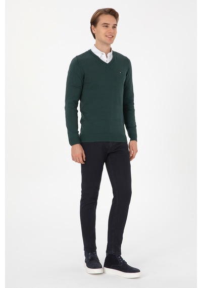 U.s. Polo Assn. Erkek Koyu Yeşil Kazak /triko 50313668-vr079 Koyu Yesıl