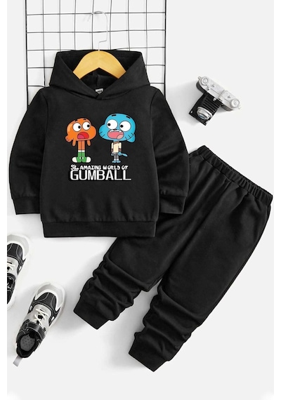 Uyguntarz Çocuk Gumball Eşofman Takımı Siyah