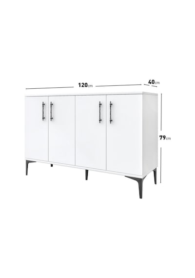 Plain Metal Ayak Metal Kulp Pla4120 Kahve Köşesi Çok Amaçlı Dolap Erzak Dolabı Kiler Dolabı Saklama Dolabı Beyaz Beyaz