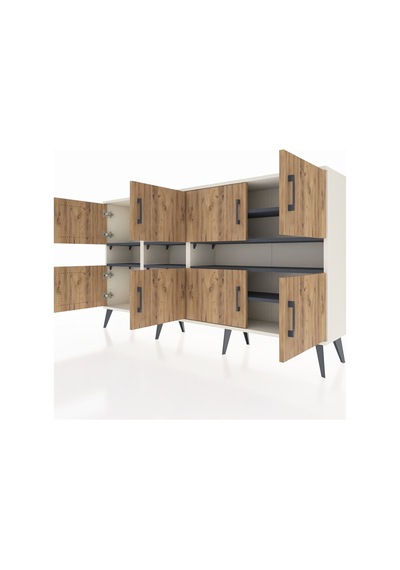 Arges Konsol 8 Raflı 8 Kapaklı 176x30x99 Aytaşı-çam/antrasit Atlas Çam/antrasıt - Aytası Arges Konsol 8 Raflı 8 Kapaklı 176x30x99 Aytaşı-çam/antrasit Atlas Çam/antrasıt - Aytası