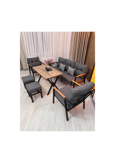 Dora 3 -1 - 1 + Masa + 2 Adet Puf , Balkon, Bahçe, Teras, Cafe - Salon - Metal Kanepe Koltuk Takımı , Çay Seti Dora 3 -1 - 1 + Masa + 2 Adet Puf , Balkon, Bahçe, Teras, Cafe - Salon - Metal Kanepe Koltuk Takımı , Çay Seti