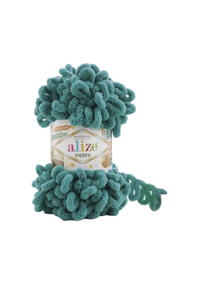 Alize Puffy El Örgü İpi (5 Li Paket) - 847-Zümrüt