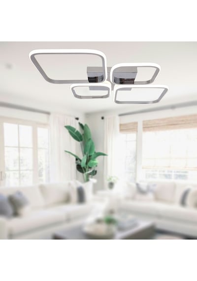 Tt050-kr Tt Aydınlatma Krom Kaplama 4 Lü Led Gün Işığı Avize Krom
