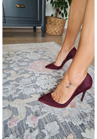 001 200 Topukla Kadın 10 Cm Topuklu Klasik Sivri Burun Stiletto 001
